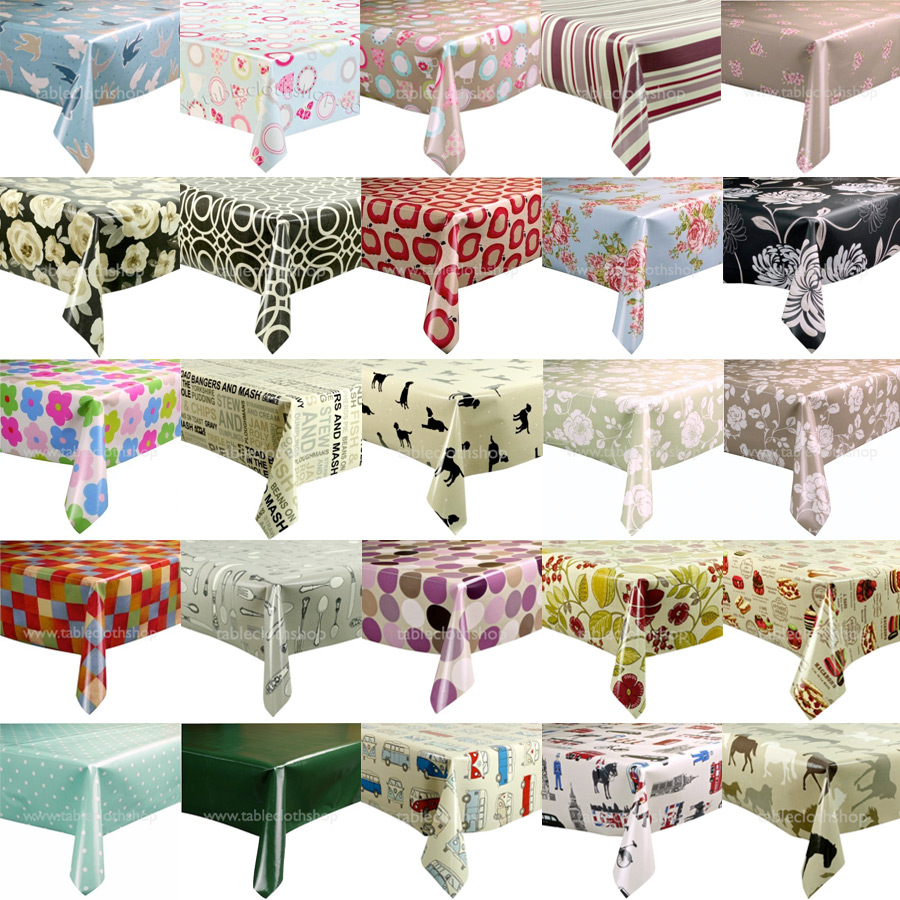 Wipe Clean Oilcloth PVC Plastic Wipeable Tablecloths 1.3m x 1.5m